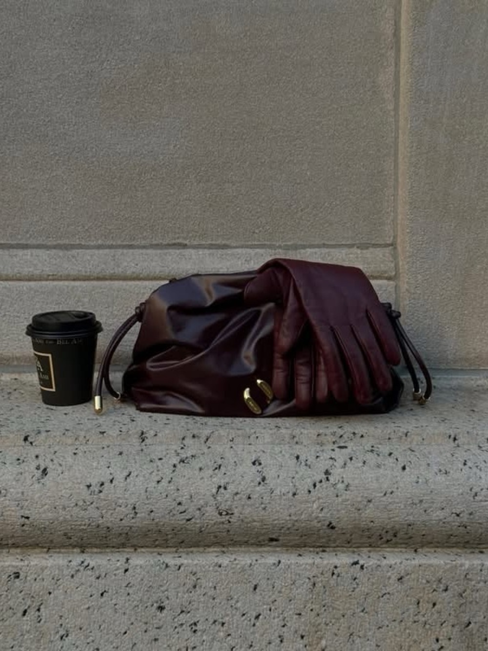 Rebecca Minkoff Zero Gravity Shoulder Bag Port Burgundy Leather